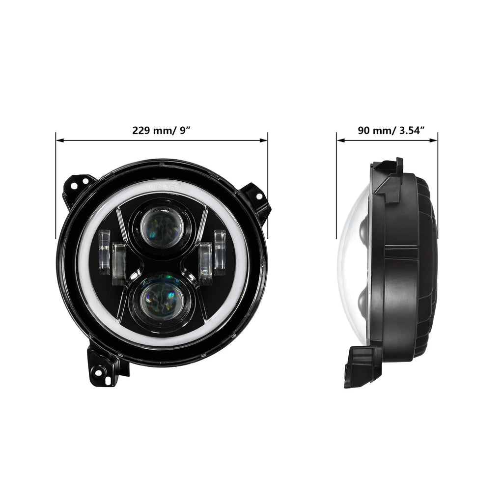 Auxbeam 9 Inch LED Headlights for Jeeps Wrangler JL Jeep Gladiator JT 2018-2022