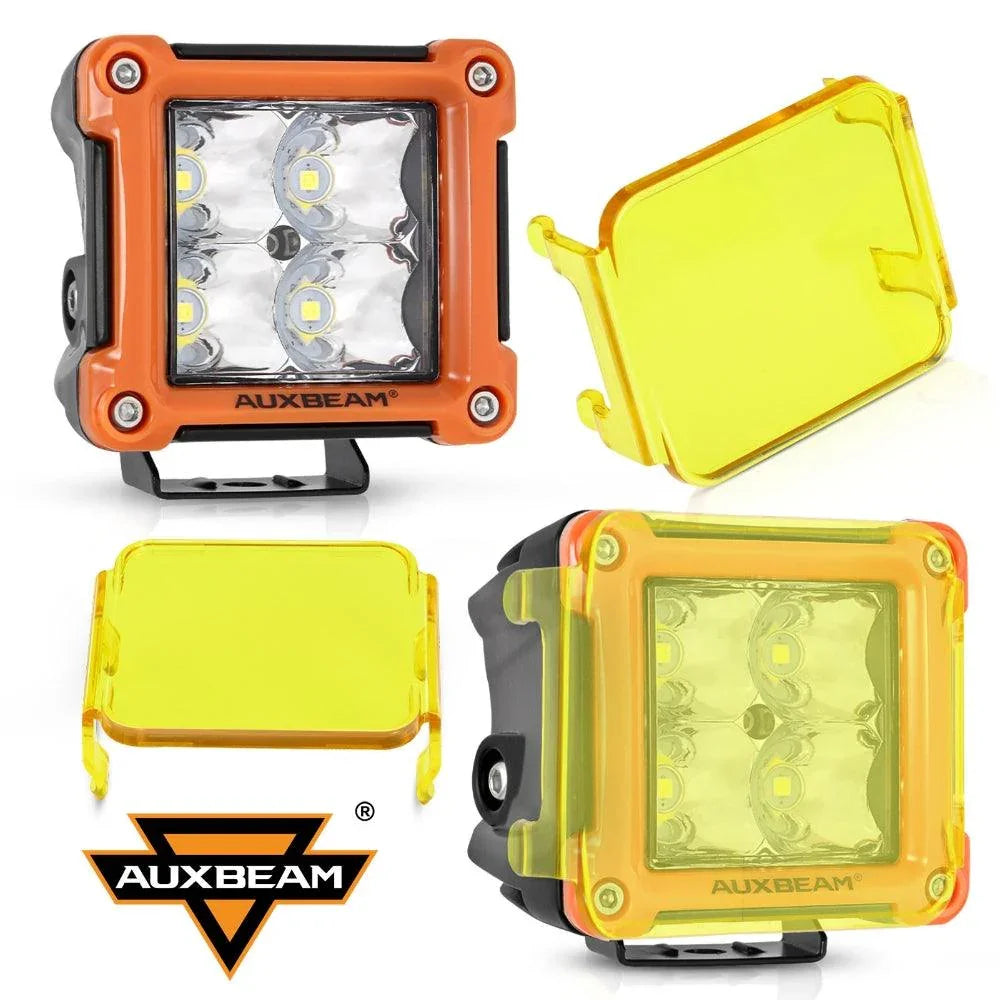 Auxbeam 3" 40W LED Pods Light Spot/Flood Multicolor frame with wiring harness