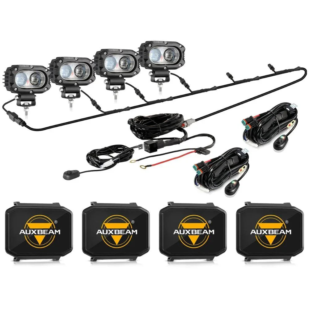 Auxbeam R4 Series 4 Inch 60W Spot Beam LED Pods Light White Driving Light