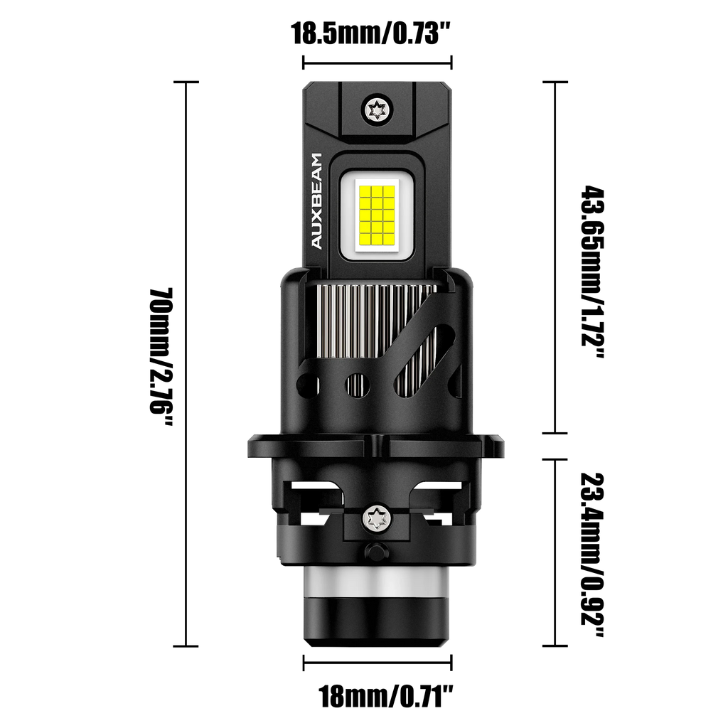 Auxbeam D2 D2S D2R LED Headlight Bulbs 80W D-PRO Series Plug-and-Play HID