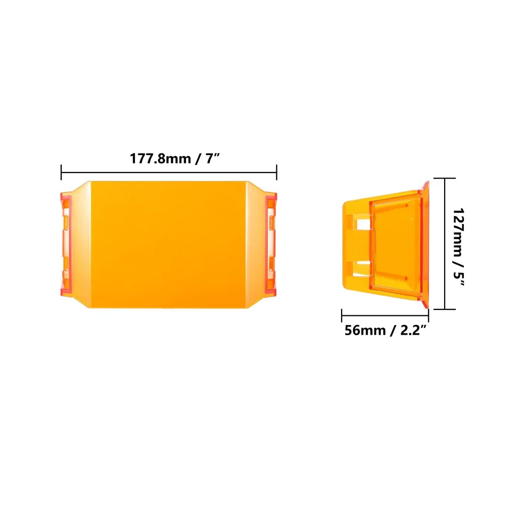 Auxbeam V-MAX Series 4/5/7 Inch LED Pod Lights Dark Amber Cover Light Shield