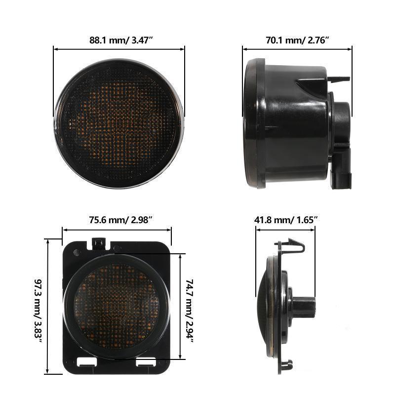 Auxbeam 7'' LED Headlight Replacement + 4'' LED Fog Light + for Jeep Wrangler JK