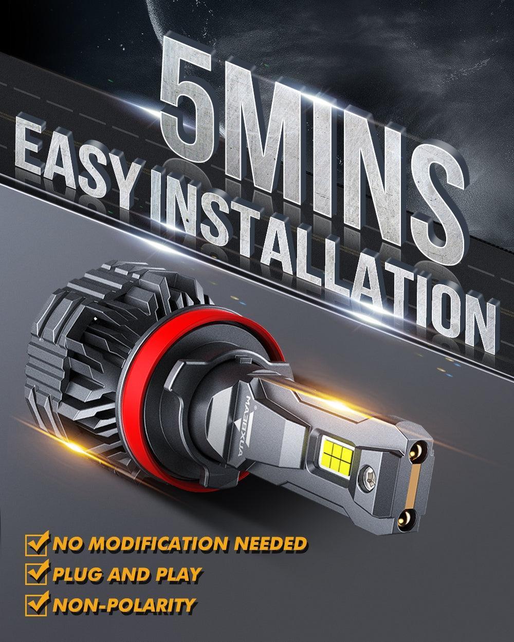 Auxbeam 9005+H11 LED HEADLIGHT BULBS 110W F22 SERIES 4 BULBS