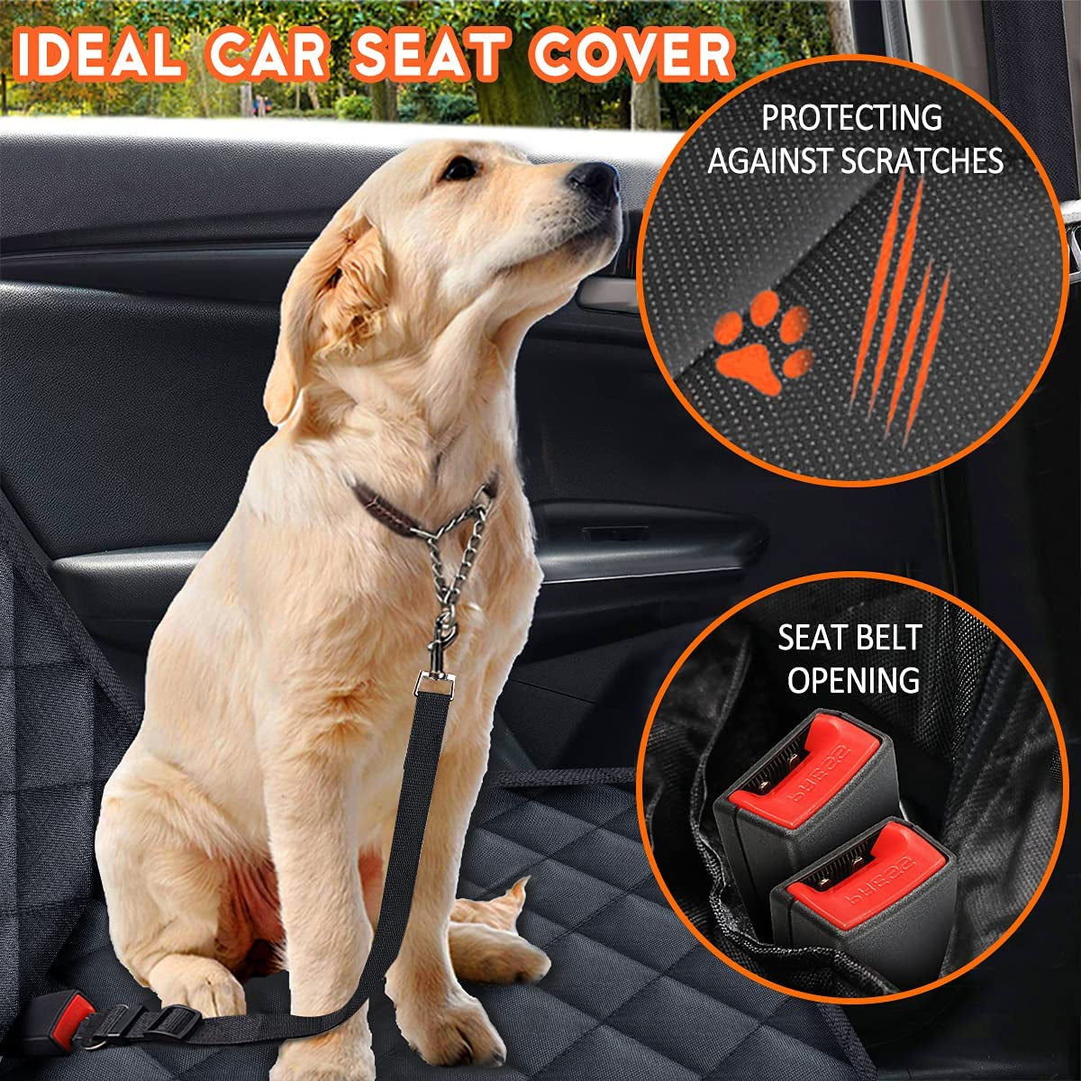 Universal Waterproof Pet Bench Car Seat Cover - Heavy-Duty Cargo Liner