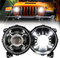 Auxbeam 9'' Round 100W LED light for 2018-2022 Jeep Wrangler JL, 2019-2022