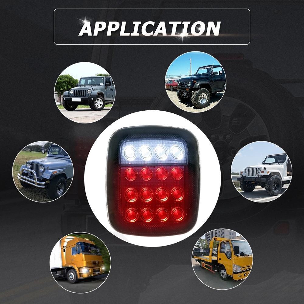 Auxbeam Universal Tail Lights for Jeep Wrangler YJ TJ CJ Truck Trailer Boat