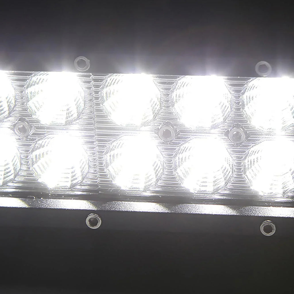 Auxbeam 6.5 inch Classic-SM Series Dual Row LED Light Bar 6000K White Spot/Flood