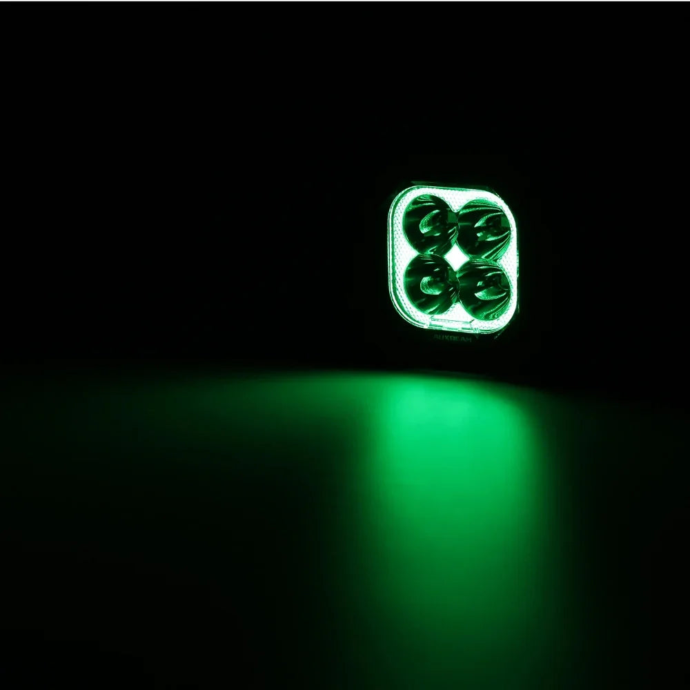 Color Play Series 3 Inch 116W RGB LED Pod Lights Spot Off Road Lights With 8 Backlight Options