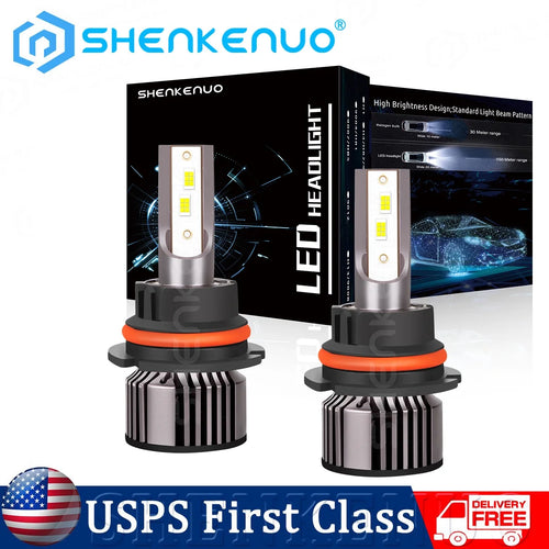 2-Sides 9007 LED Headlight Hi/Lo Bulbs for Ford F-150 1992-2003 F-250 1992-1999