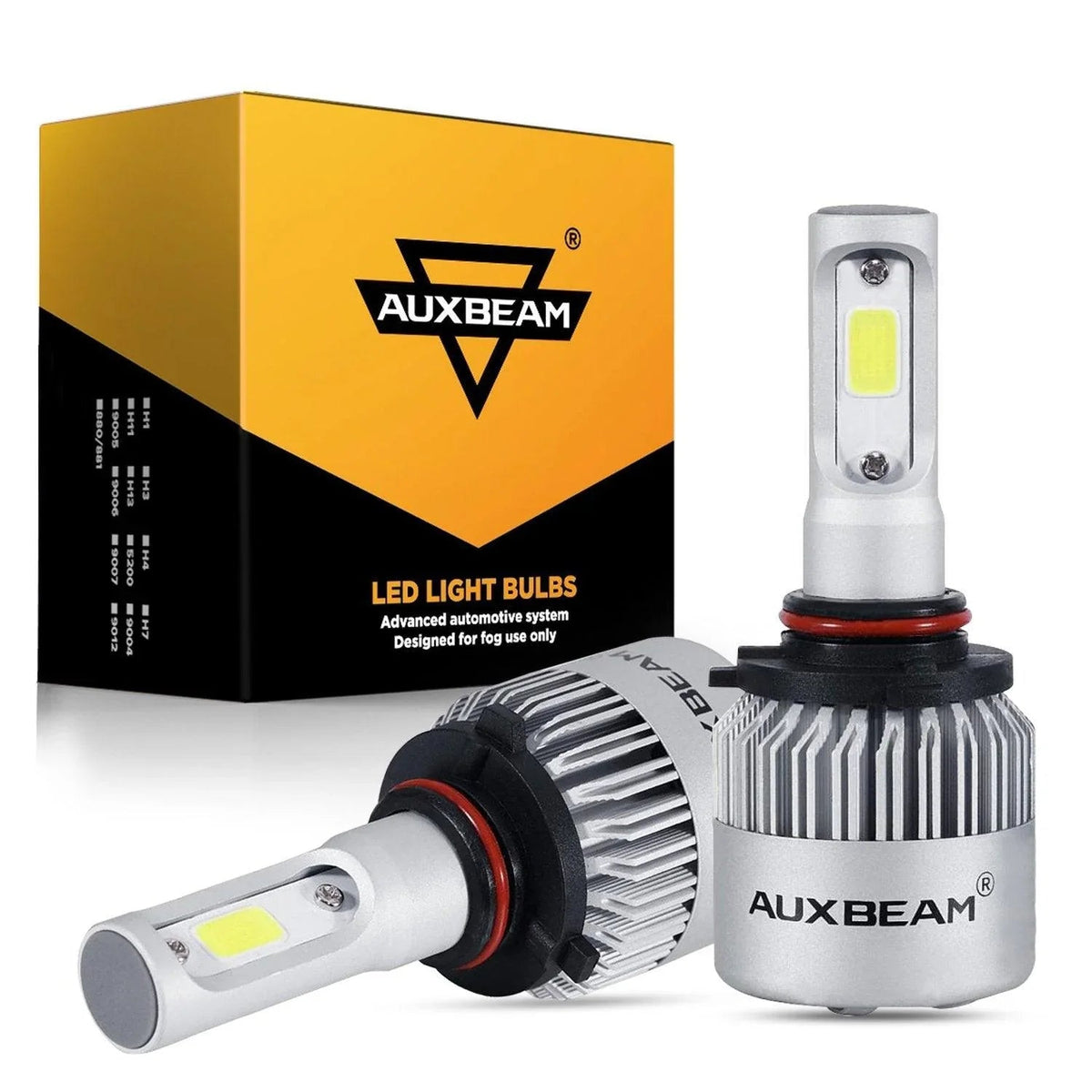 Auxbeam 9005 LED Headlight Bulbs 72W S2 Series COB 2 Bulbs