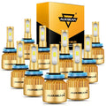 Auxbeam H11 LED Headlight Bulbs 72W S3 Series Fan Cooling 2 Bulbs
