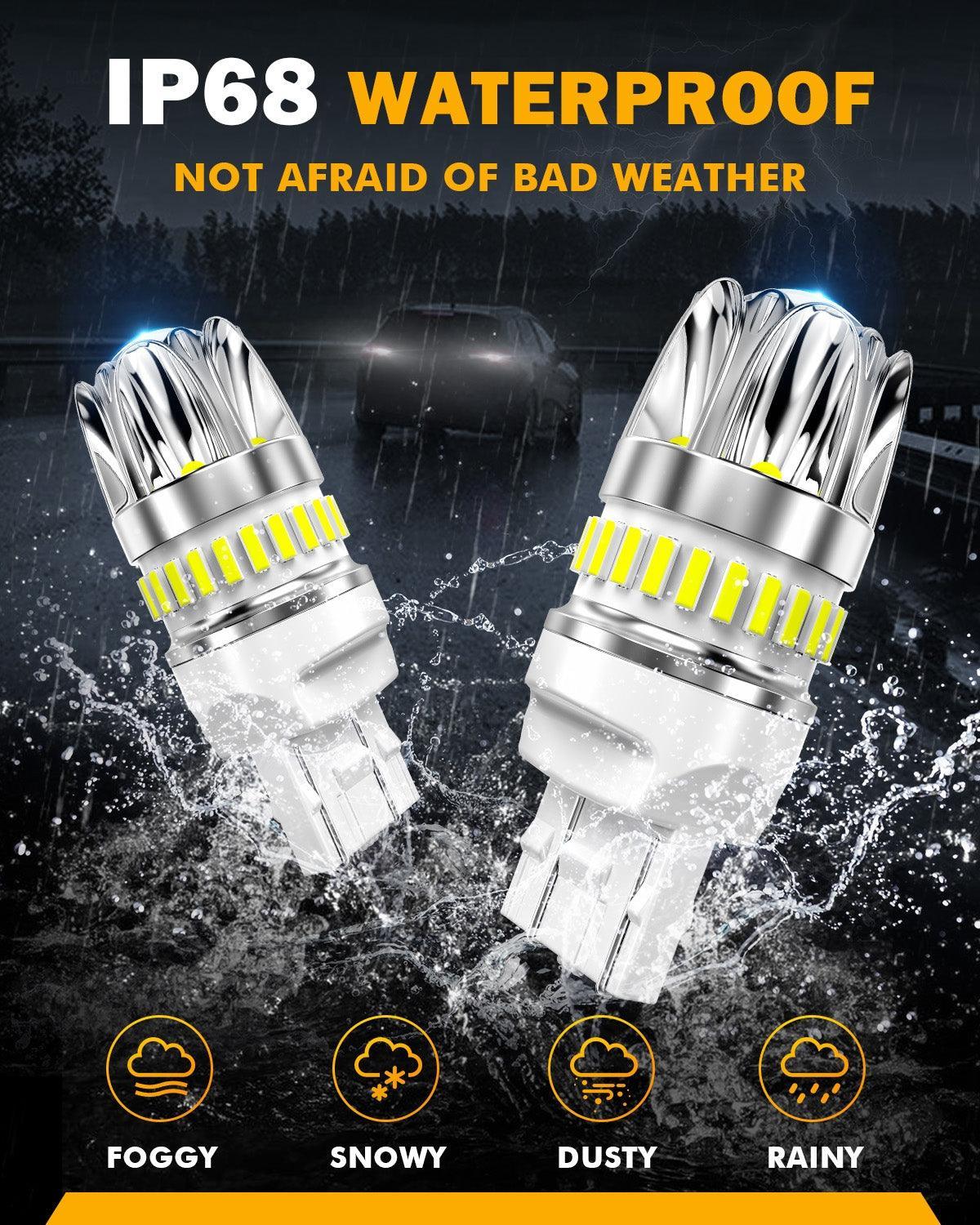 Auxbeam T20 7443 7440 LED Backup Reverse/Turn Signal/Brake Tail Light Bulbs 14W