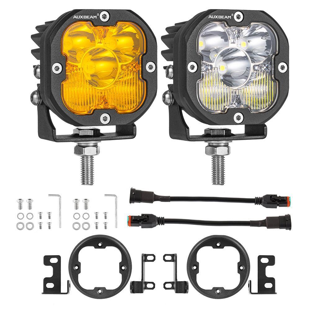 Auxbeam 3" LED Pods Mounting Brackets Flush for Toyota Tacoma Tundra 4Runner