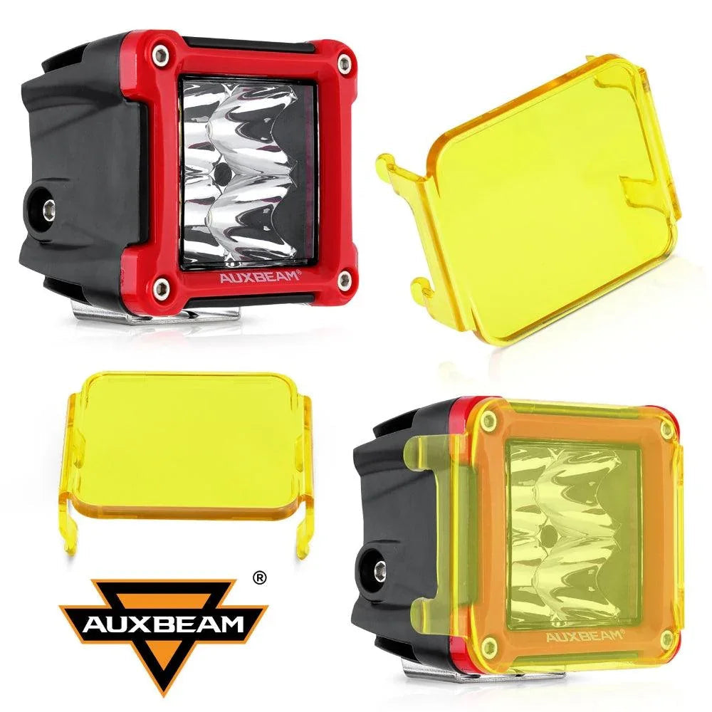 Auxbeam 3" 40W LED Pods Light Spot/Flood Multicolor frame with wiring harness