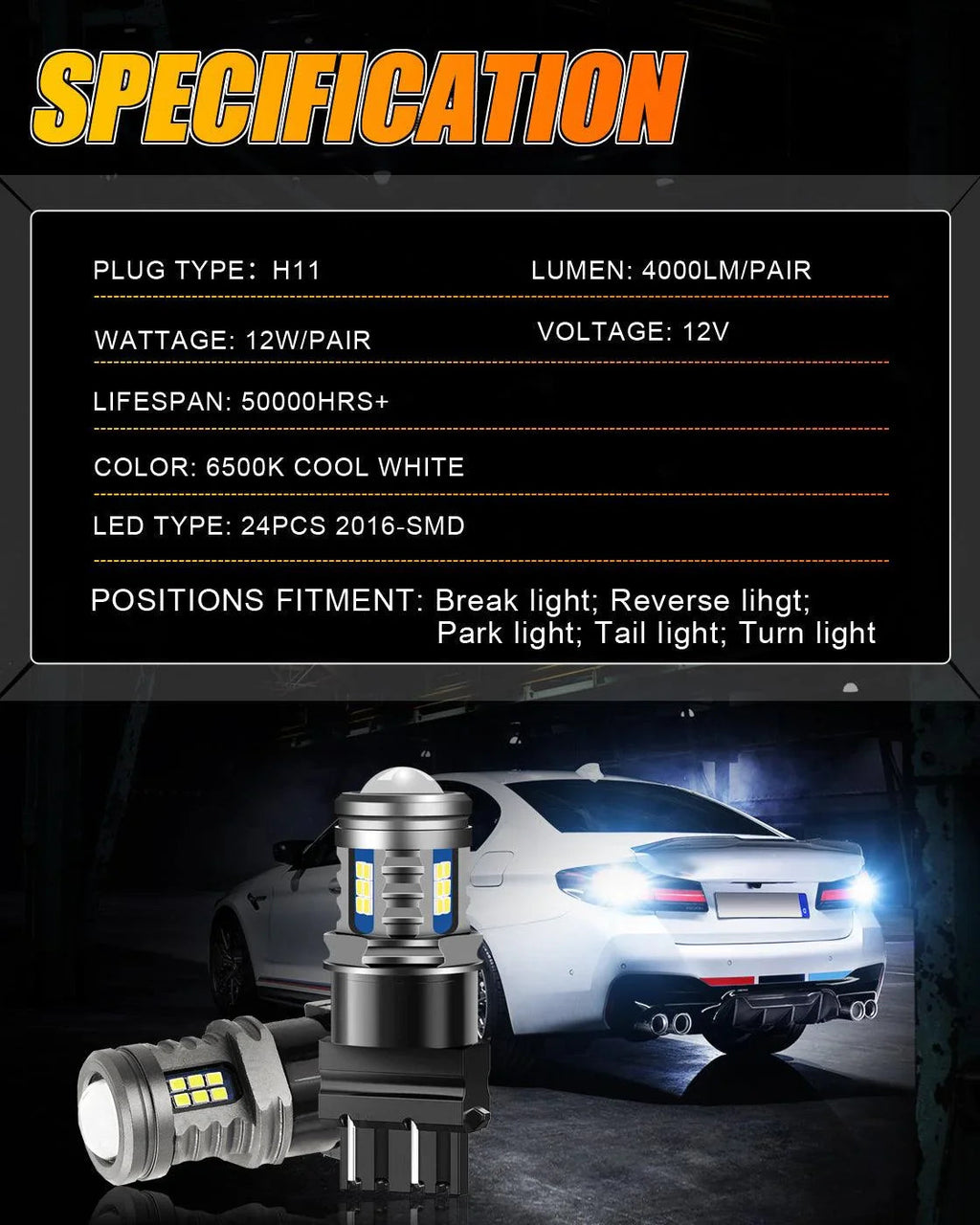 Auxbeam T1 Series Temperture Control LED High/Low Beam Bulb for 2003-2007 GMC