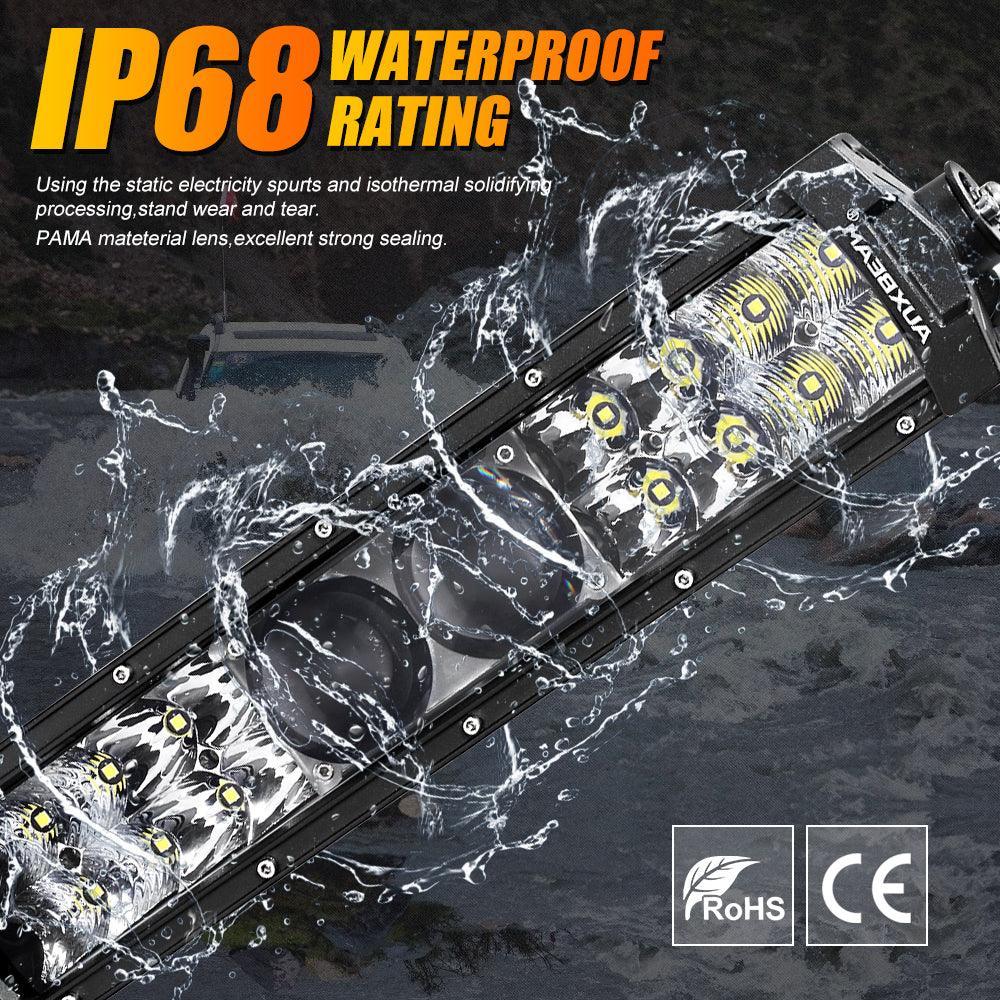Auxbeam 12 Inch 5D-PRO Series Spot Beam Off Road Led Light Bar+Universal