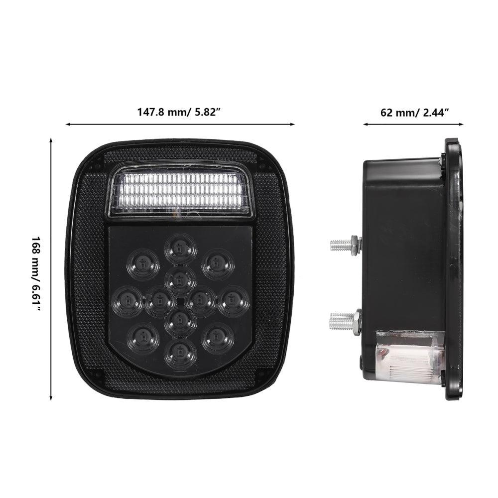 Auxbeam Universal Tail Lights for Wrangler YJ TJ CJ Truck Trailer Van Boat