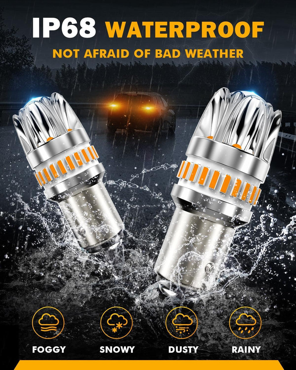 Auxbeam 1157 BAY15D LED Turn Signal Light Rear/Front