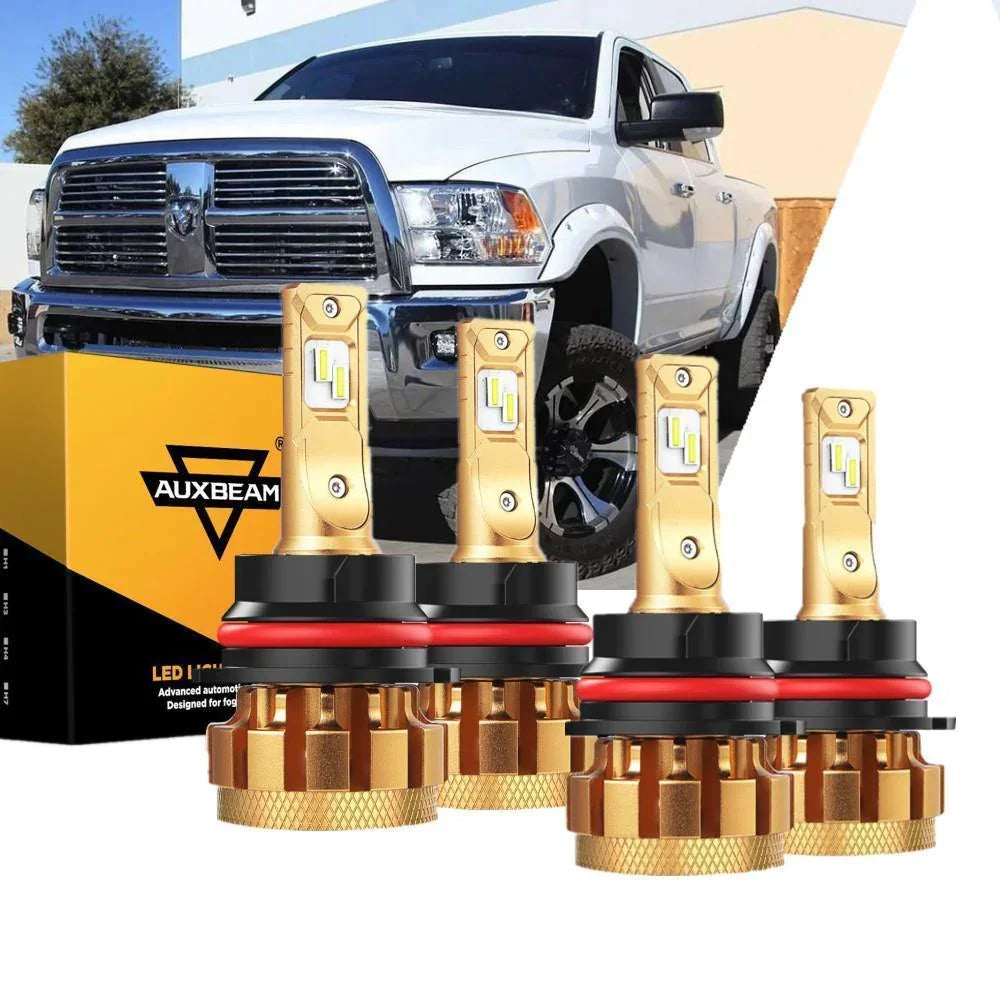 Auxbeam F-16 Plus Series LED High/Low Beam Bulb Bundle for 2000-2001 Dodge Ram