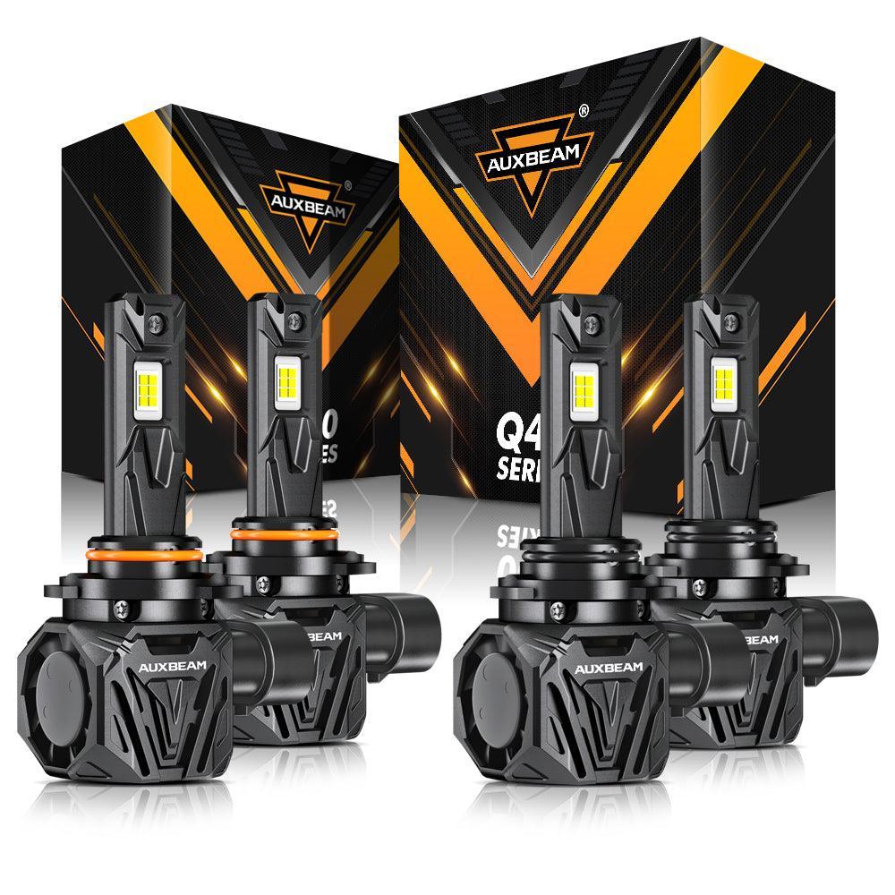 Auxbeam 9005+9006 LED Headlight Bulbs Q40 Series Ultra- 120W 4 Bulbs