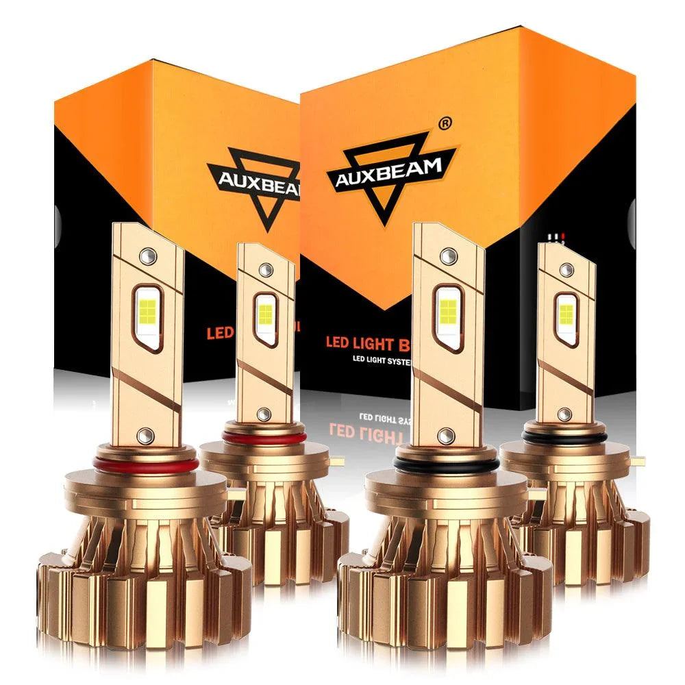 Auxbeam Fanless X60 Series 44W LED Headlight Bulbs 6500K Cool White