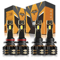 Auxbeam 9005+9006 LED Headlight Bulbs 120W 25000ML GX Series 4 Bulbs