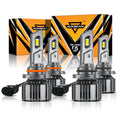 Auxbeam 9005+9006 LED Headlight Bulbs 90W F15 Series Smaller Size 4 Bulbs