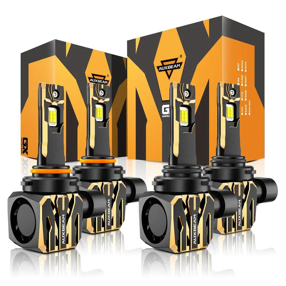 Auxbeam 9005+9006 LED Headlight Bulbs 120W GX Series 4 Bulbs