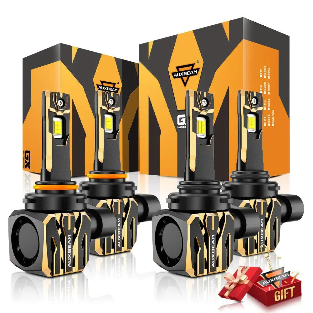 Auxbeam 9005+9006 LED Headlight Bulbs 120W GX Series 4 Bulbs