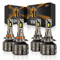 Auxbeam 9005+9006 LED Headlight Bulbs 180W ST90 Series High Power 4 Bulbs