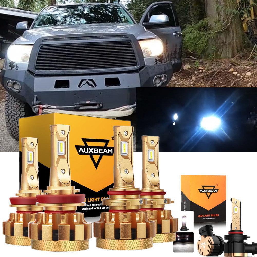 Auxbeam F-16 Plus Series LED High/Low Beam Bulb Bundle for 2010 Toyota Tundra
