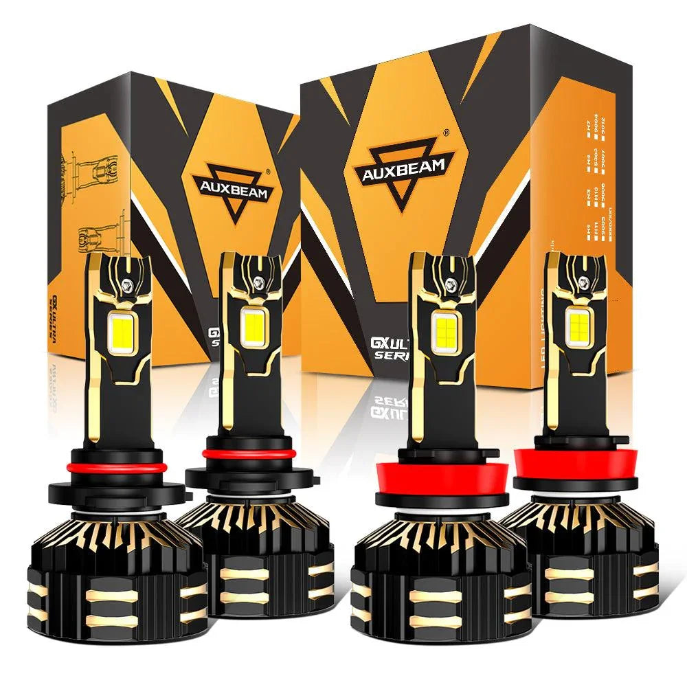 Auxbeam 9005+H11 LED Headlight Bulbs 240W GX-ULTRA Series 4 Bulbs