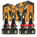Auxbeam 9005+H11 LED Headlight Bulbs 120W GX Series 4 Bulbs