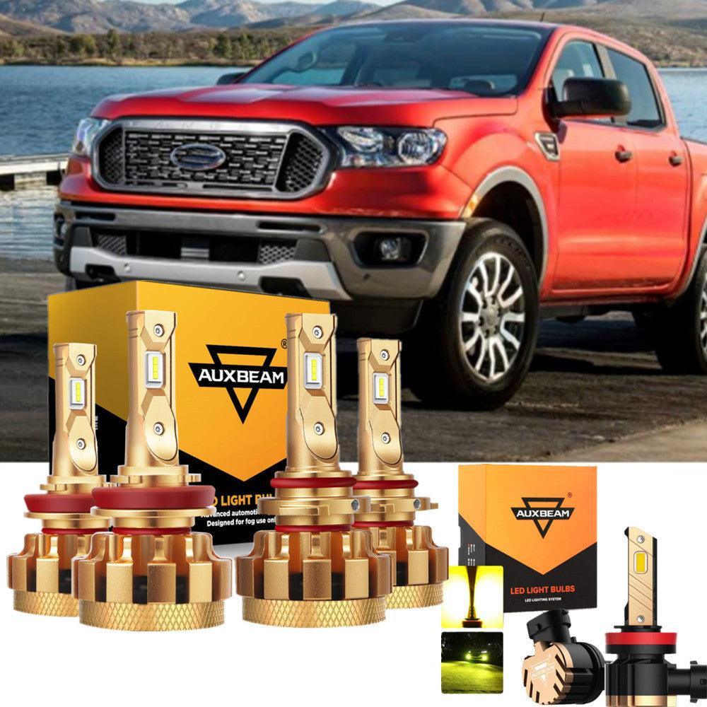 Auxbeam F-16 Plus Series LED High/Low Beam Bulb Bundle for 2019 2020 FORD RANGER