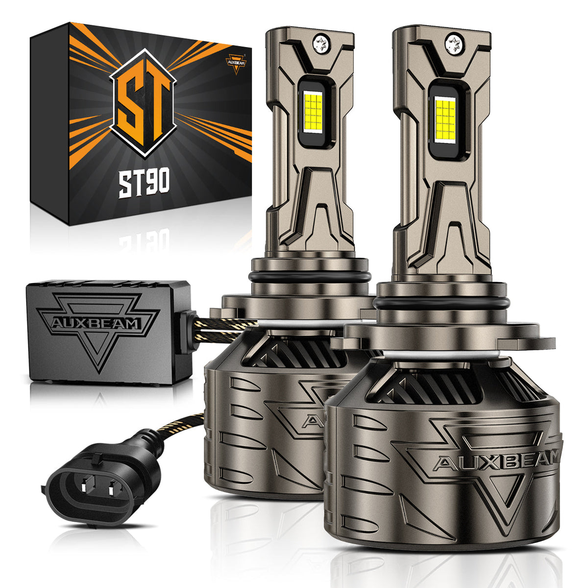Auxbeam 9006/HB4 LED Headlight Bulbs 180W ST90 Series High Power 2 Bulbs