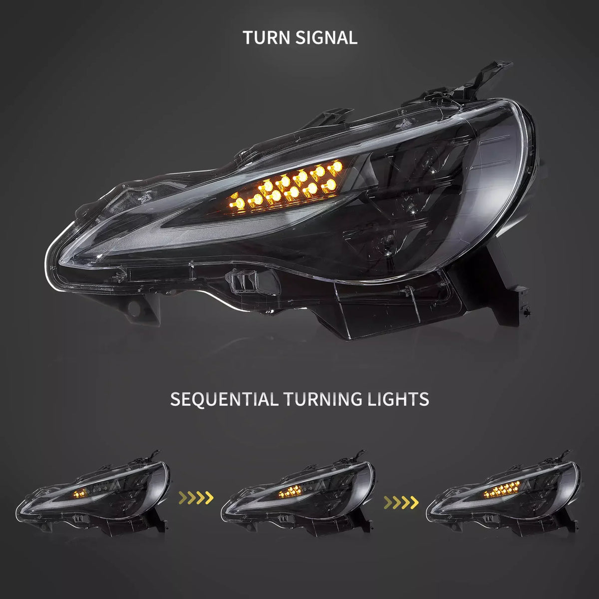 Vland LED Headlight for 2012-2021 Toyota 86/GT86, Subaru BRZ, Scion FR-S
