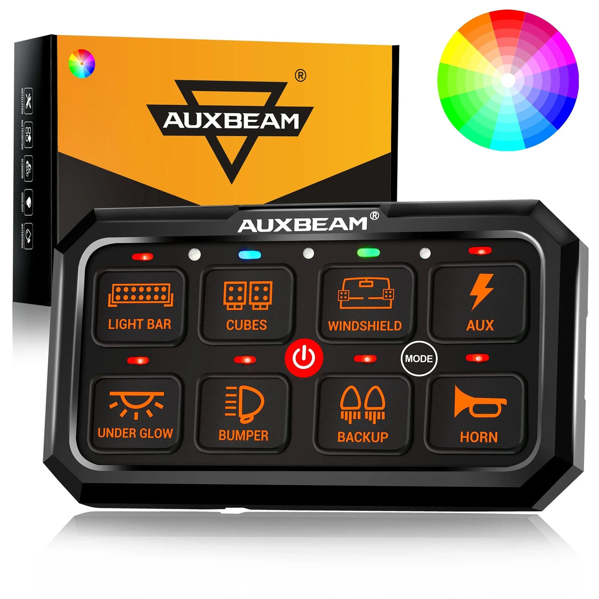 Auxbeam RGB Series 4/6/8/12 Gang LED Switch Panel