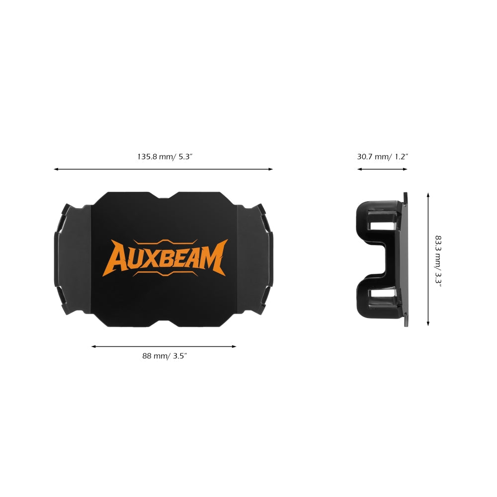 Auxbeam Master-T Series 3/5/7/9 Inch LED Pod Light Black Cover Light Shield