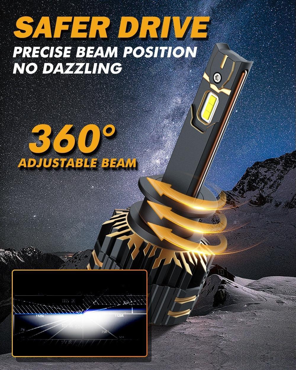 Auxbeam LED Headlight Bulbs Bundle for 2013-2016 Ford Escape H1 D3S