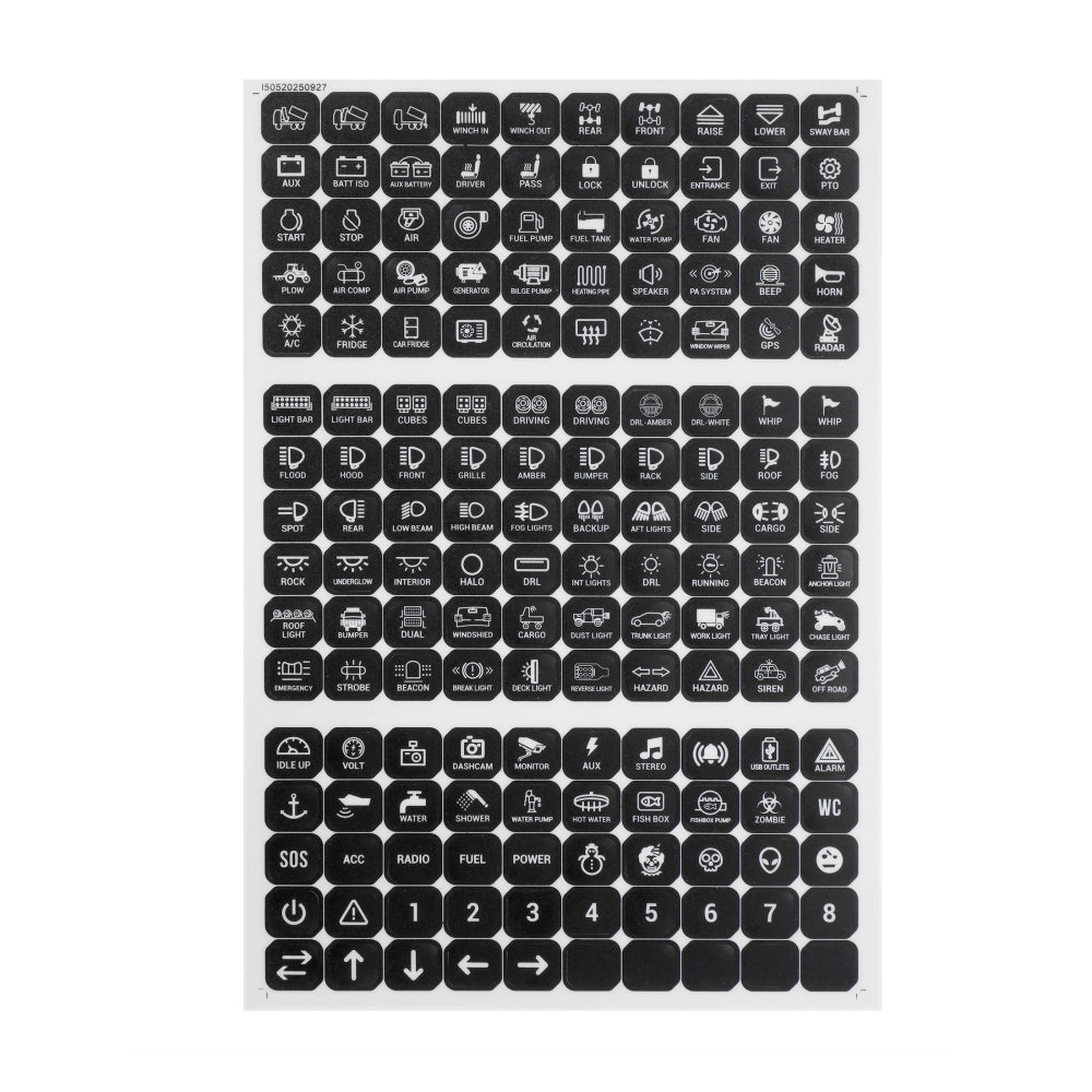 Auxbeam 160 Universal Stickers for KS-80 Knob Switch Panel