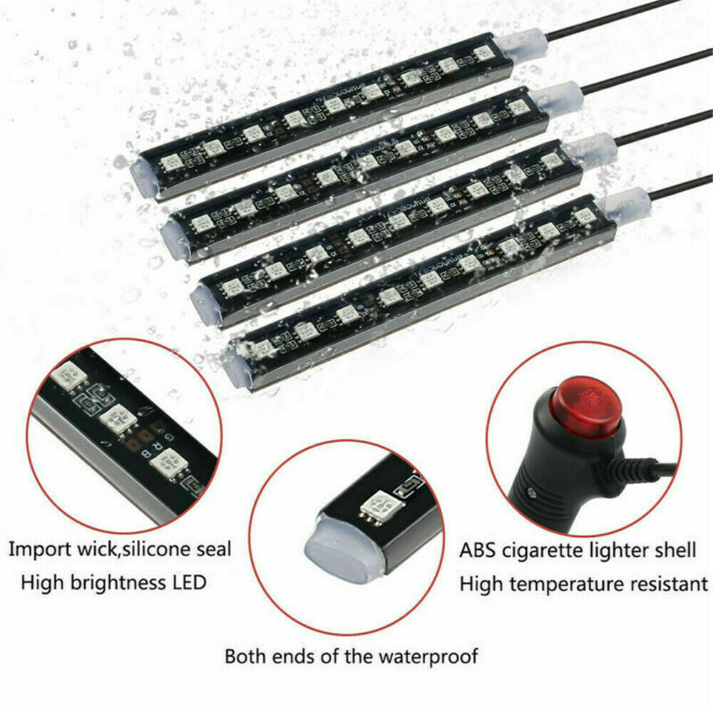 RGB LED CAR Interior Accessories Floor Decorative Atmosphere Strip Lamp Lights