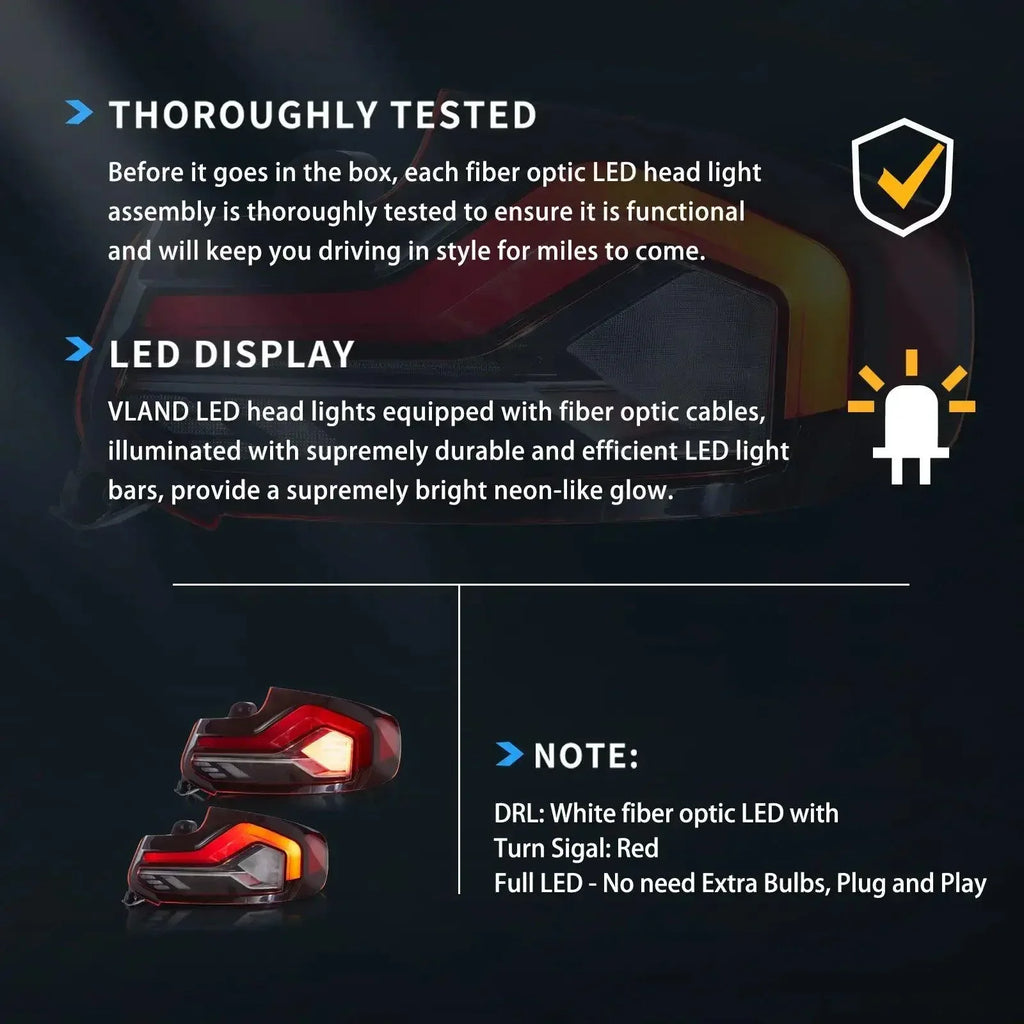 Vland LED Tail Lights Assemly for 2014-2021 BMW 2