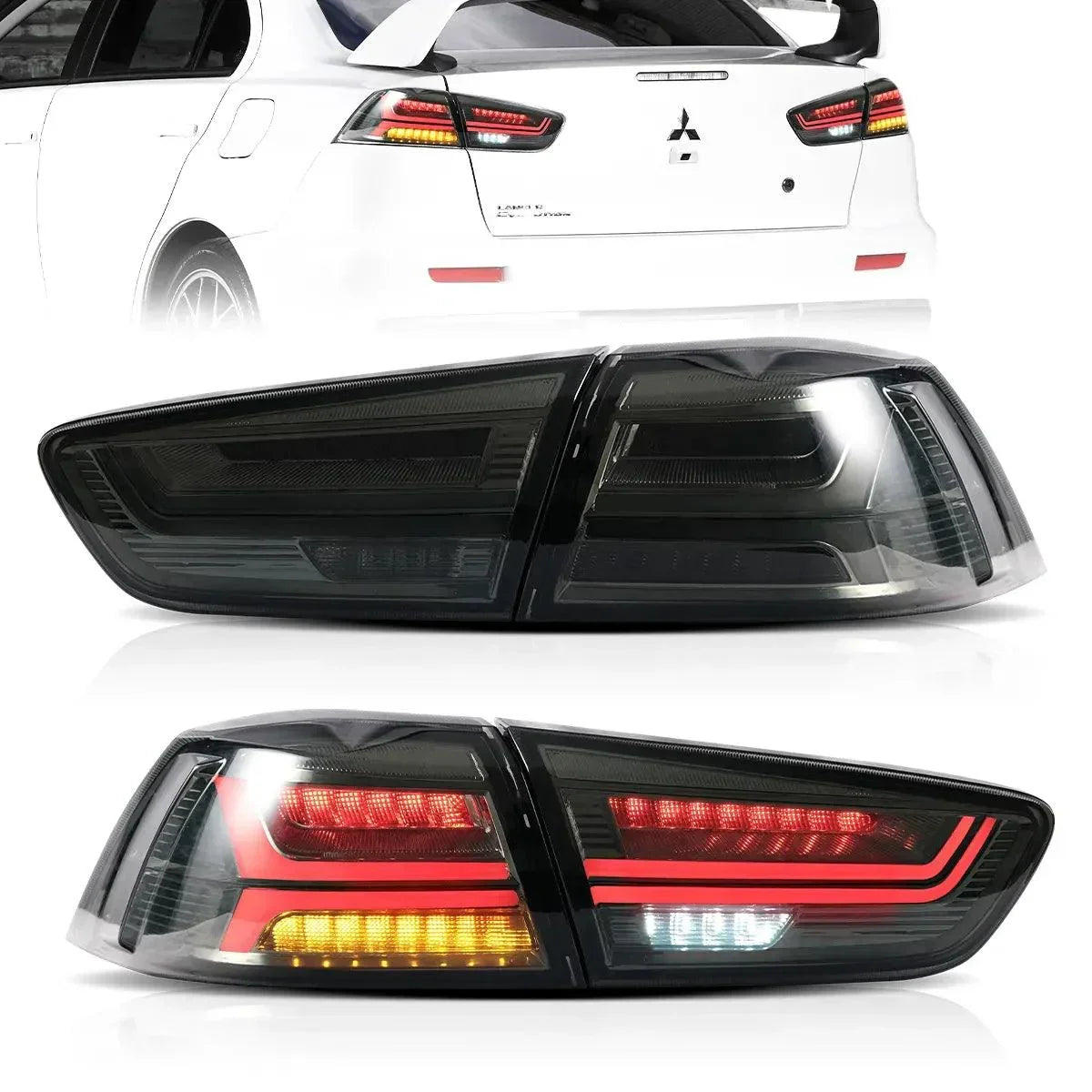 Vland LED Tail Light Assembly for 2008-2017 Mitsubishi Lancer & EVO X