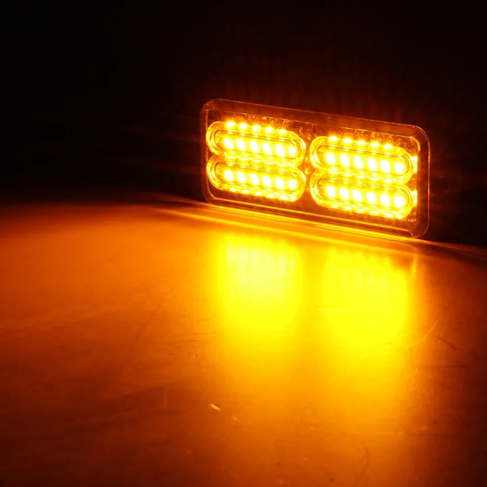 Auxbeam 12LED/24LED Emergency Surface Mount Grill Strobe Light (4 Pcs)