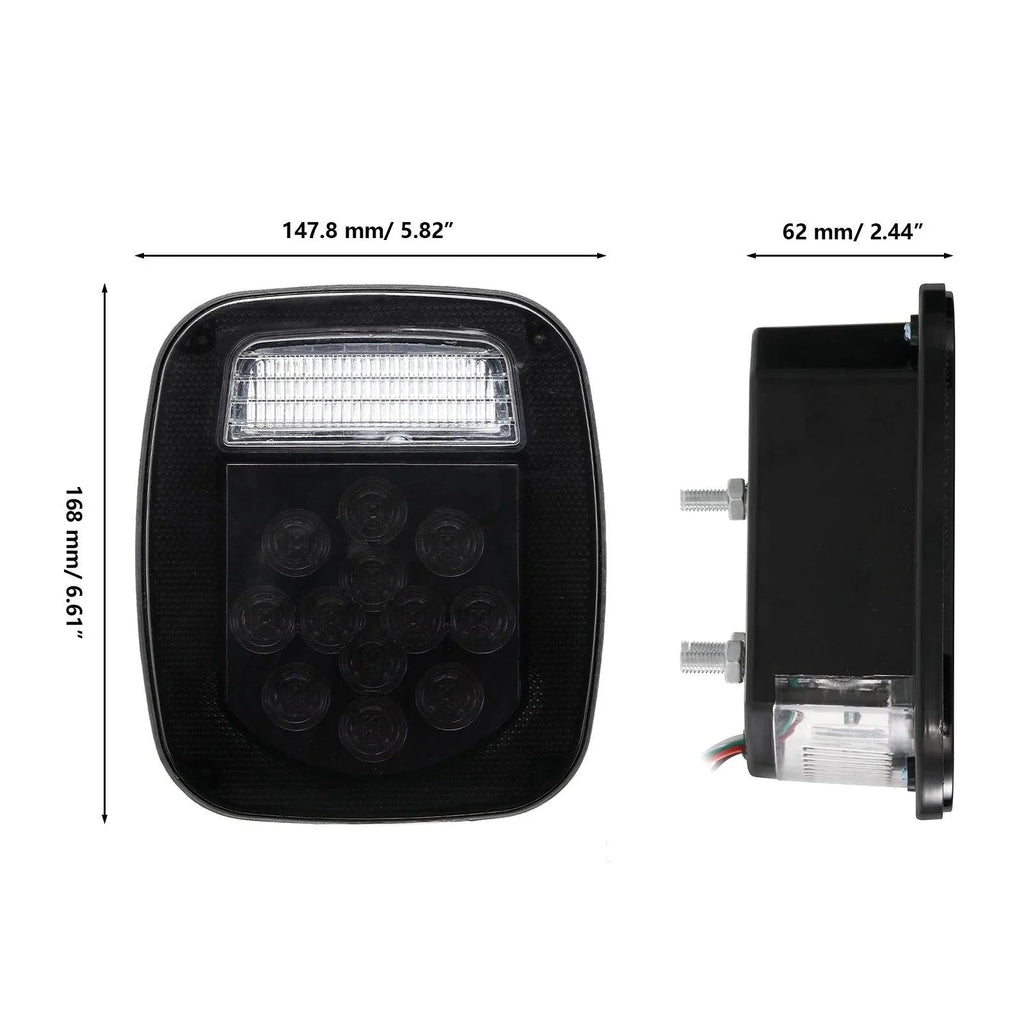 Auxbeam Universal Tail Lights for Wrangler YJ TJ CJ Truck Trailer Van Boat