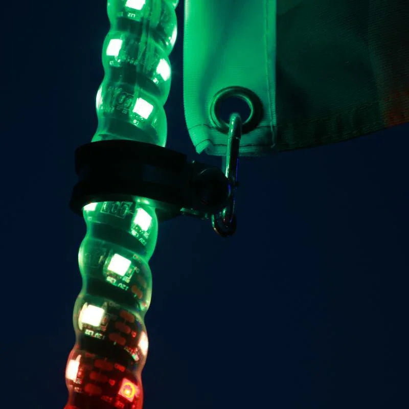Auxbeam 2Pcs 3FT RGB LED Whip Lights with Turn Signal & Brake Light + RGB LED