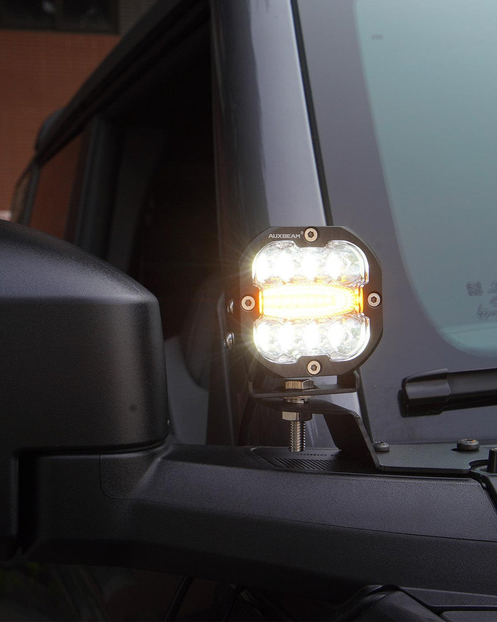 Auxbeam XP-ULTRA Series 3 INCH 96W LED PODS WHITE AMBER FLASHING LED DRIVING