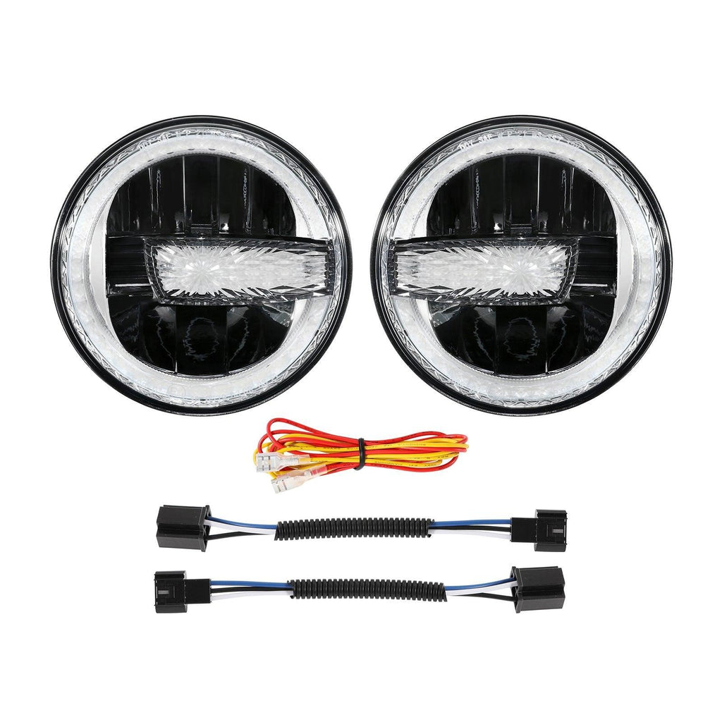 Auxbeam 7 Inch 90W DOT Approved LED Headlights for Jeep Wrangler JK TJ LJ CJ