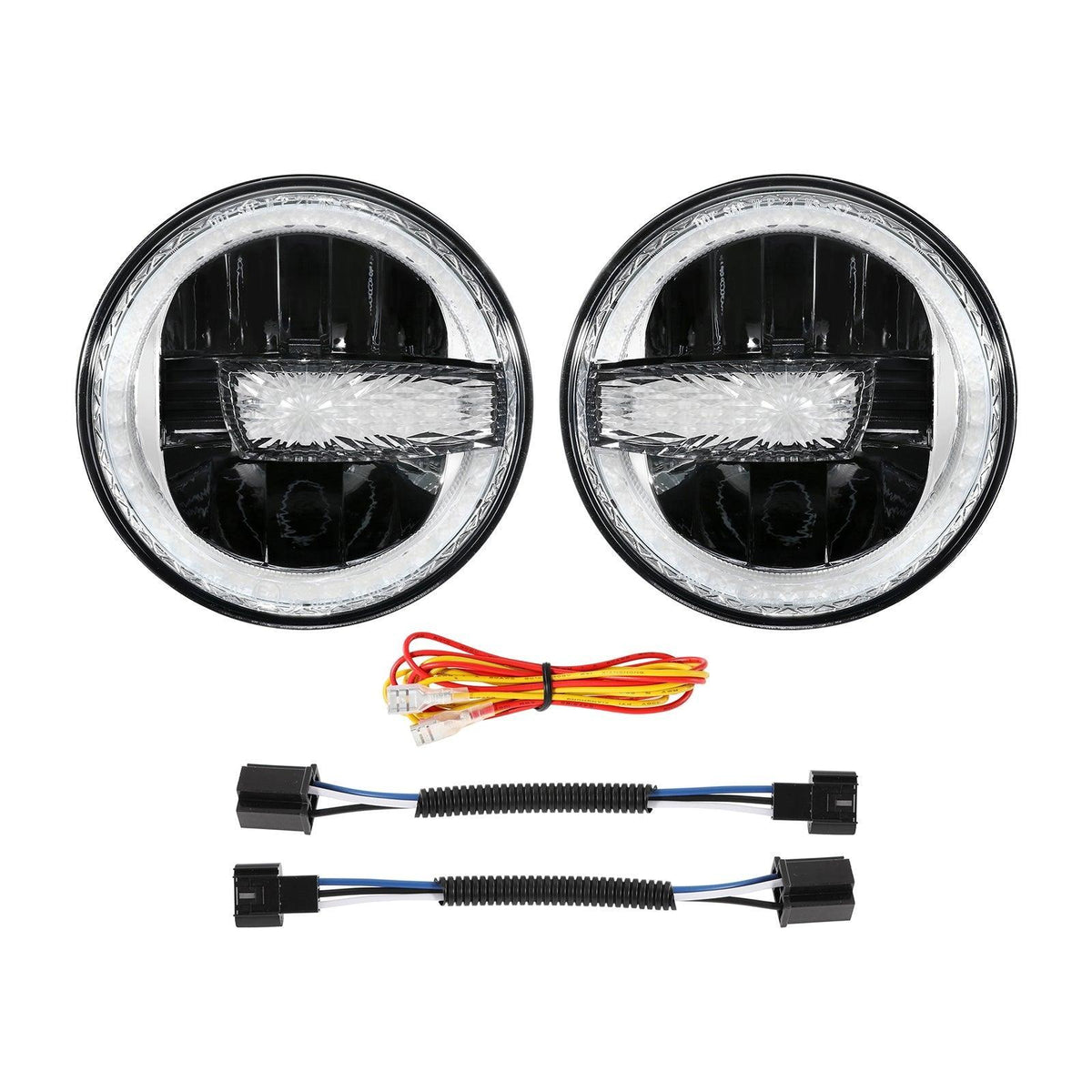 Auxbeam 7 Inch 90W DOT Approved LED Headlights for Jeep Wrangler JK TJ LJ CJ