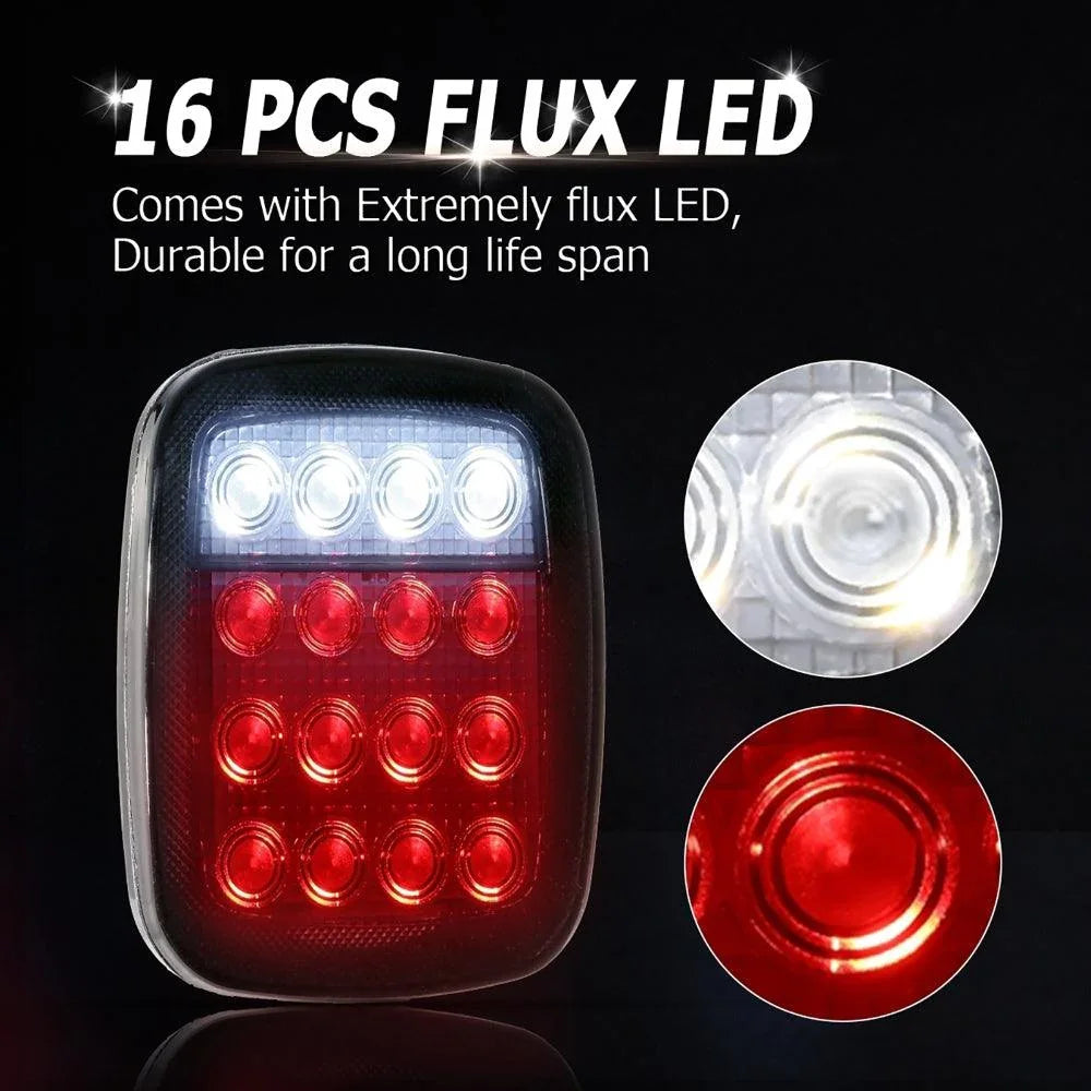 Auxbeam Universal Tail Lights for Jeep Wrangler YJ TJ CJ Truck Trailer Boat